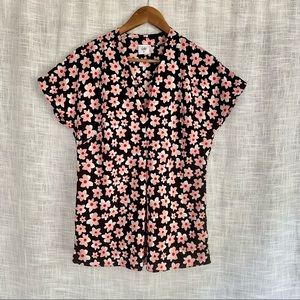 Cabi Floral Print Pleat Front Harmony Blouse